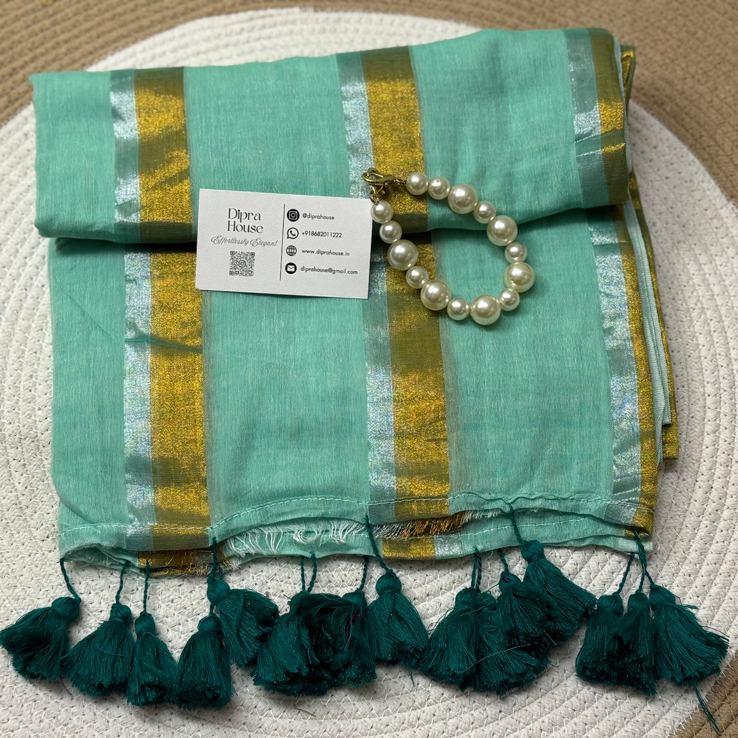 Gold Silver Zari Mul Cotton Saree