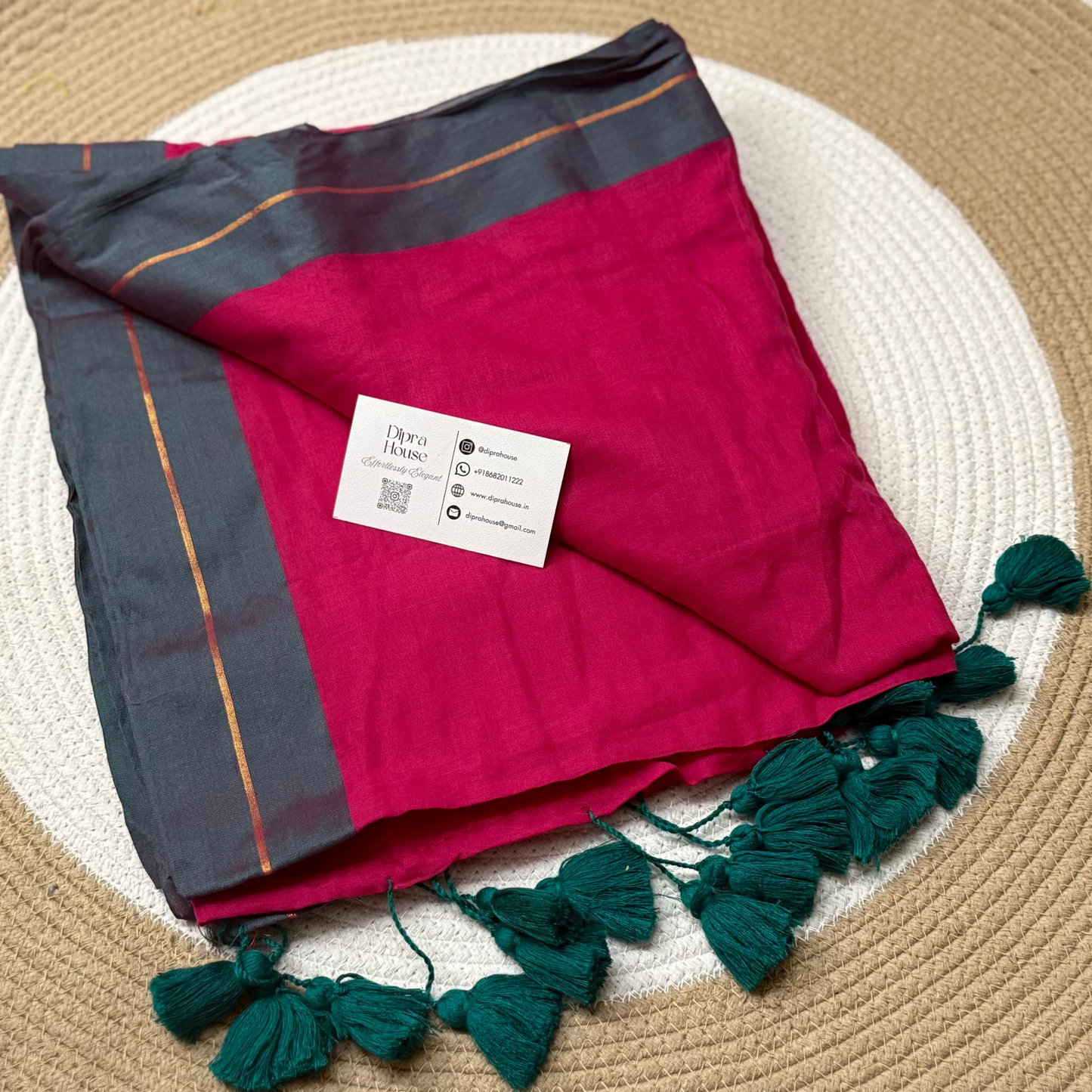 Golden Line Mul Cotton Saree