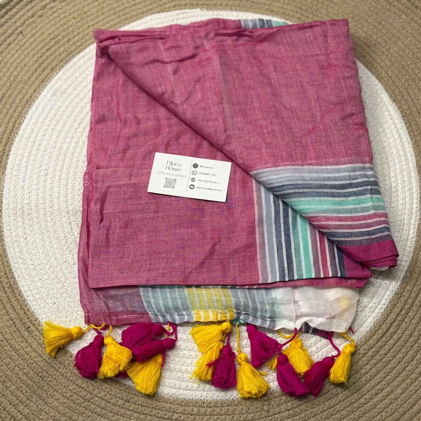 Rainbow Mul Cotton Saree
